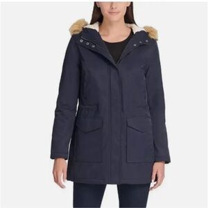 Levis Sherpa Lined Hooded Parka Coat - Small